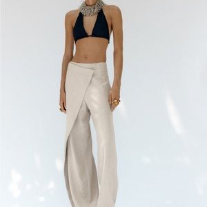 Linen Blend Pareo Pants